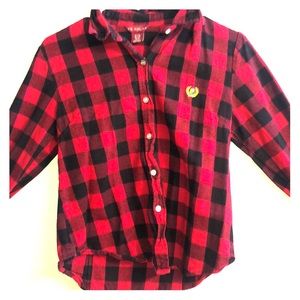 Button up red and black flannel